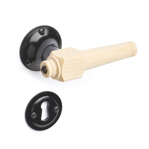 Svanemølle | Dörrhandtag i Ask / Svart - 1770/1771 rosetter och nyckelskyltar