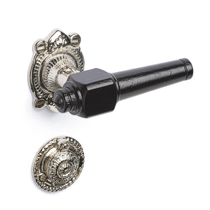 Svanemølle | Dörrhandtag i Svart / Nickel - 1670/1671 rosetter och nyckelskyltar