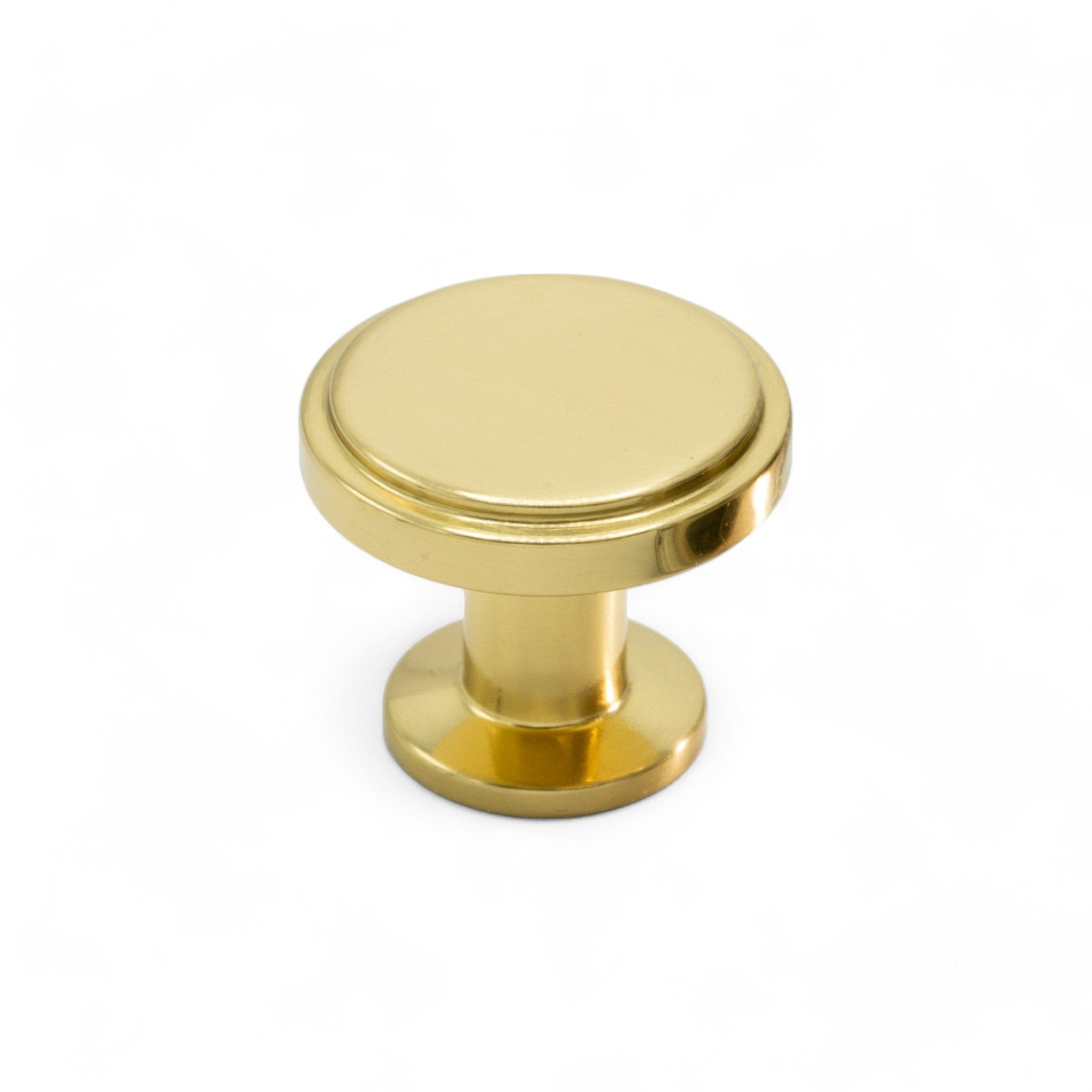 Uno | Knop i Blank Messing med Lak Ø 30 mm x D 25 mm Beslag Design 343310-11 FINICC