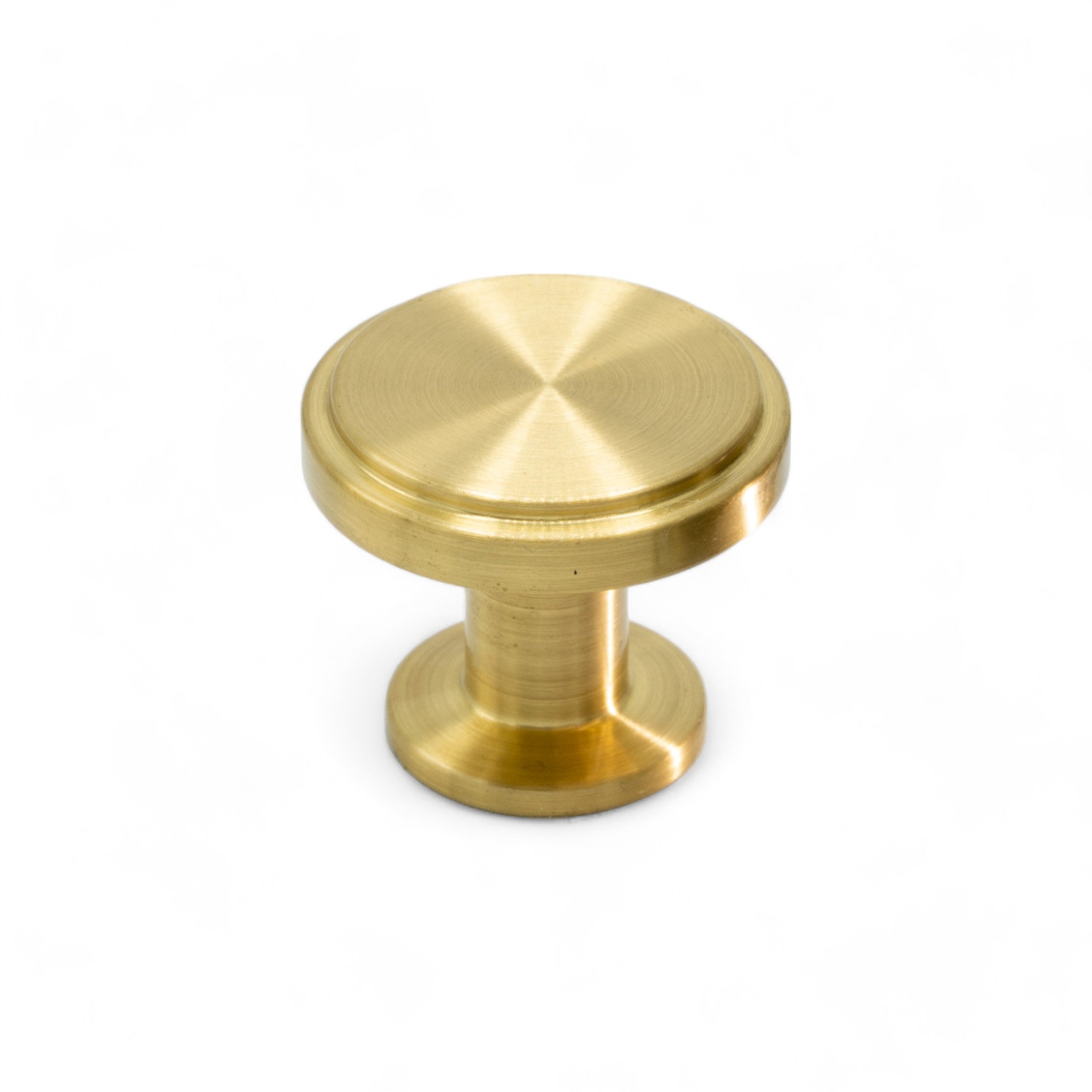 Uno | Knop i Børstet Messing uden Lak Ø 30 mm x D 25 mm Beslag Design 343312-11 FINICC