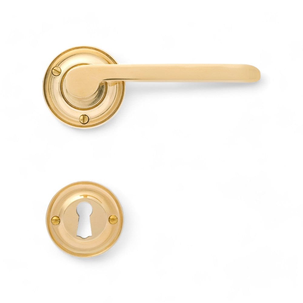 Vallerød | Dørhåndtag i Blank Messing uden Lak Et Al FINICC