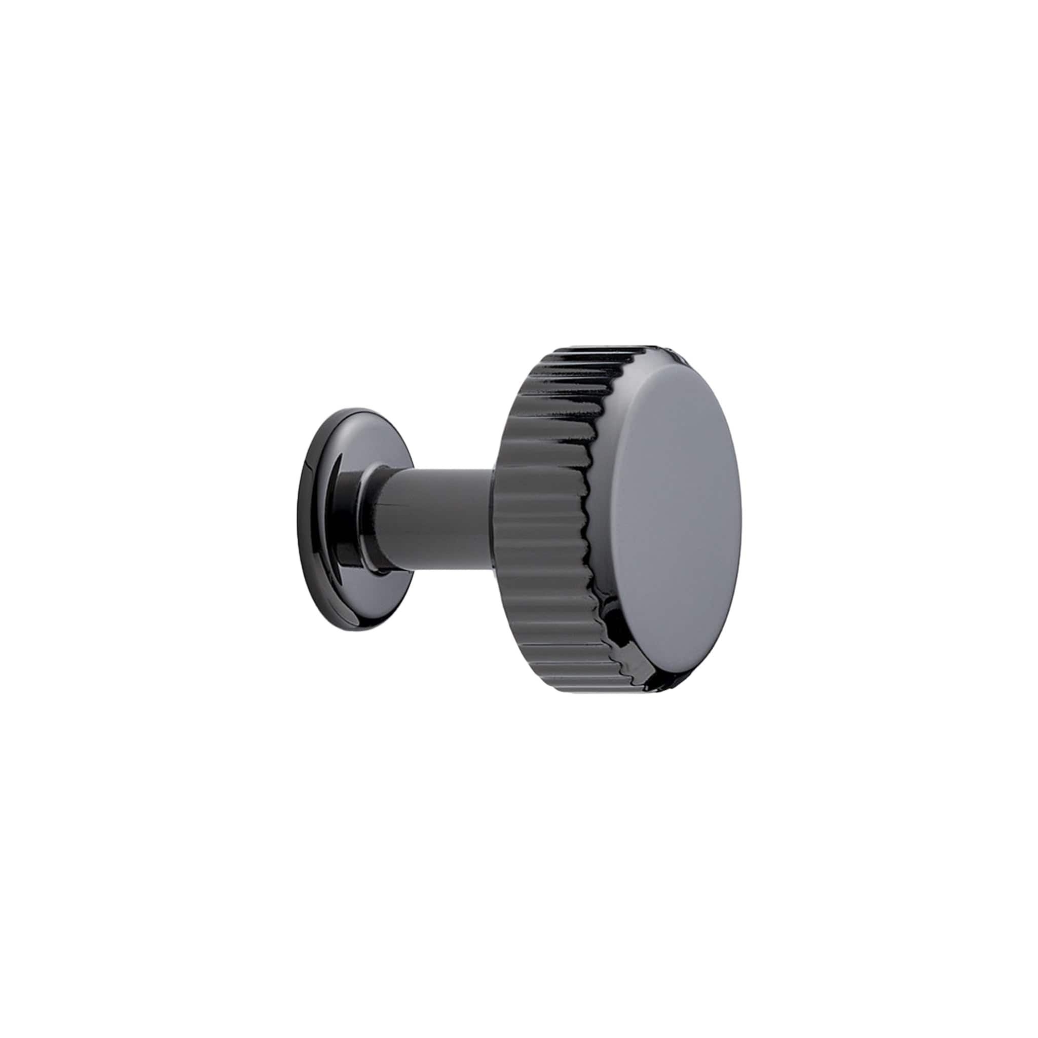 Villa Round | Knop i Blank Sort Nikkel Ø 30 mm x D 20 mm Furnipart FP-552920030-70 FINICC