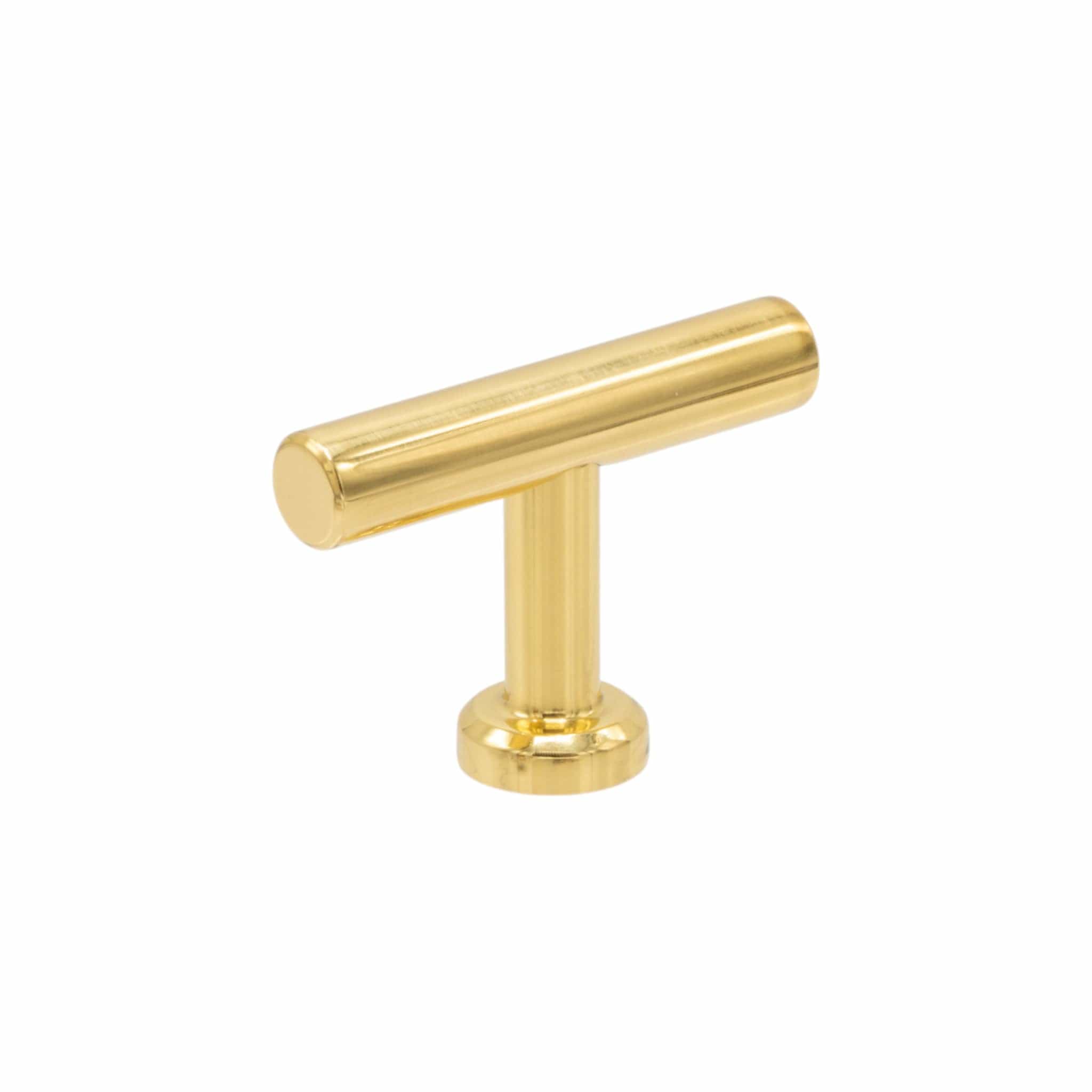 Viva T | T-Greb i Blank Messing med Lak L 50 mm x D 35 mm Beslag Design 304400-11 FINICC