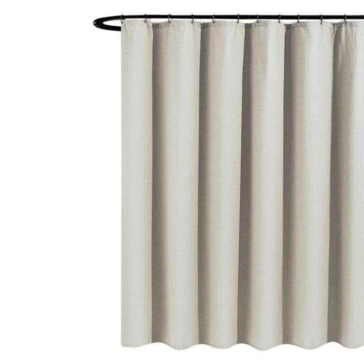 Waffle | Badeforhæng Beige L 180 cm x H 200 cm MOUD Home MH-211080 FINICC