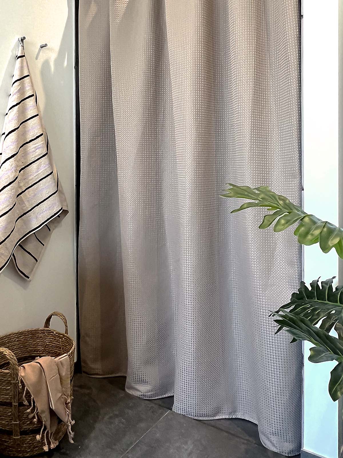Waffle | Badeforhæng I Khaki MOUD Home FINICC