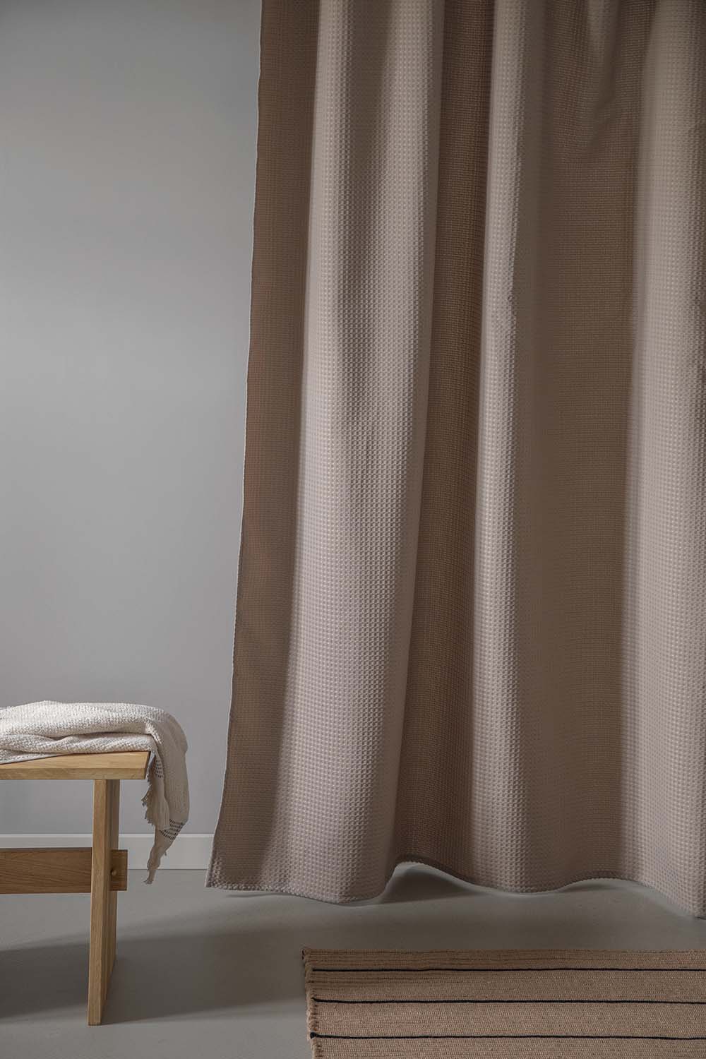Waffle | Badeforhæng I Khaki MOUD Home FINICC