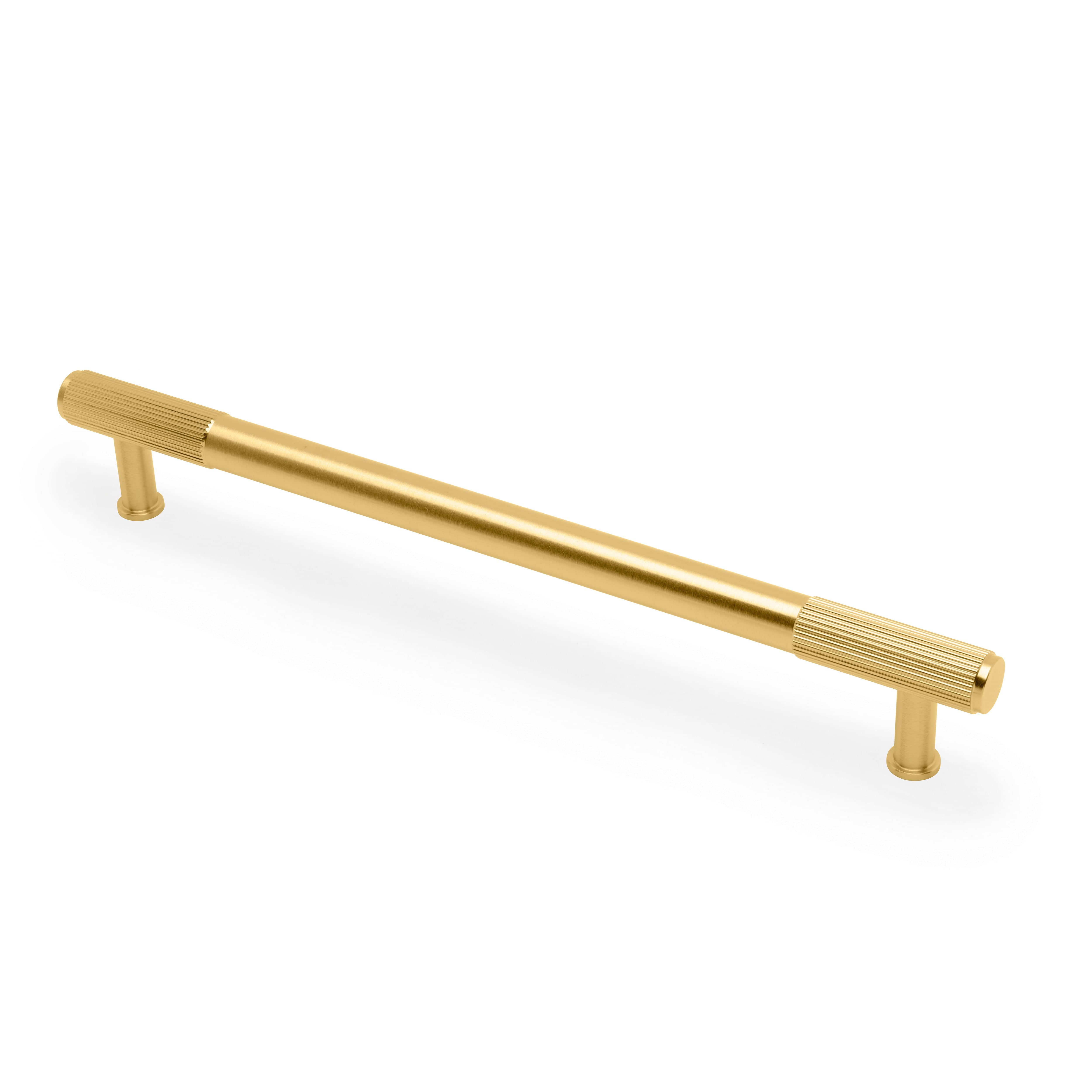 Washington Reeded | Greb i Børstet Messing med Lak L 261 mm (C/C 224 mm) Alexander & Wilks AW854R-224-SBPVD FINICC