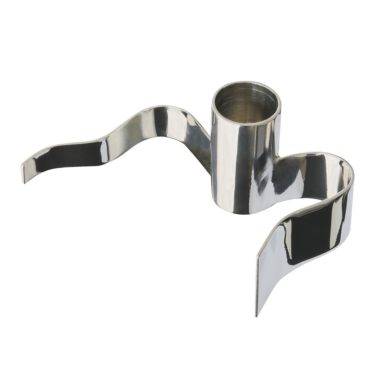 Wavy | Ljusstake i Blank Silver